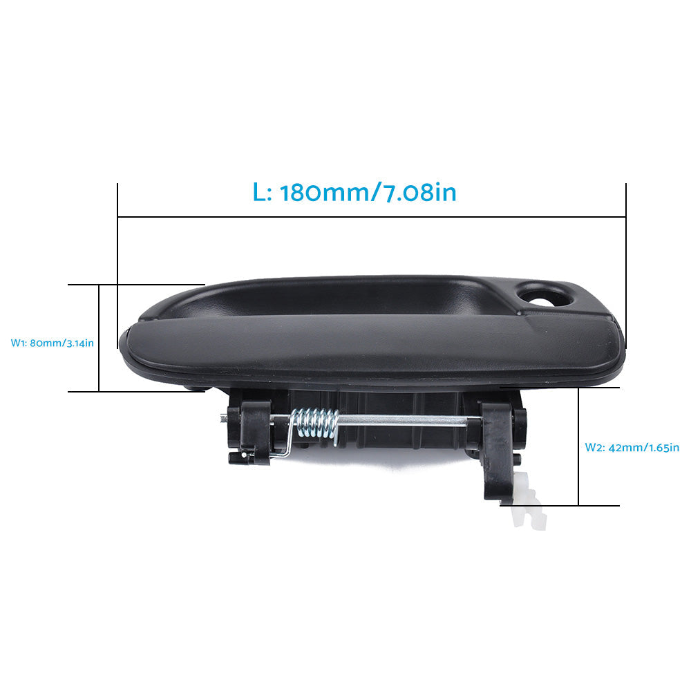 Pair Front Left & Right Outer Door Handle Suitable For Hyundai Accent LC 2000-2006 Black