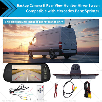 compare product Brake Light Backup Camera W or 7''Monitor Suitable for 07-19 Sprinter or VW Crafter