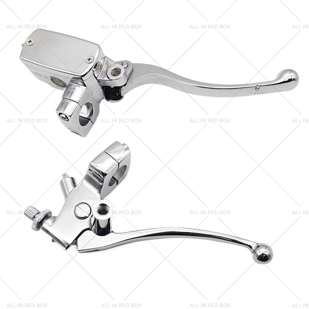 {{ 1inch Chrome Motorcycle Handlebar Hydraulic Brake Master Cylinder  and  Clutch Lever }} - Buy Car Parts Online at {{ Kaka Auto Parts }}.