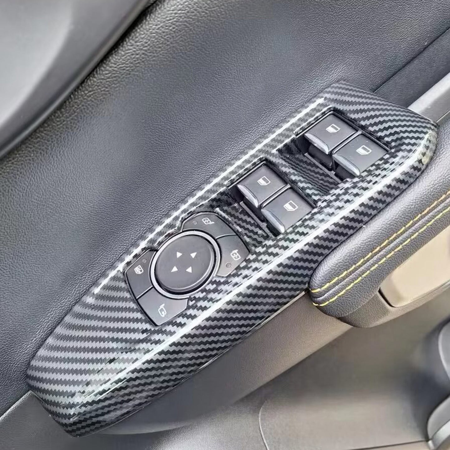 4x Carbon Car Window Control Panel Switch Cover Suitable For Ford Ranger