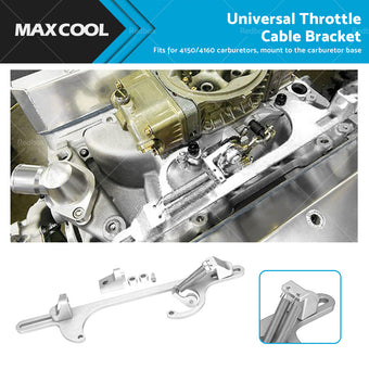 compare product Throttle Cable Bracket Carburetor Billet Aluminum Silver Fits For Carb 4150 4160
