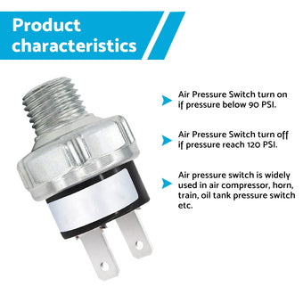 compare product 1 4inch NPT End Air Compressor Pressure Tank Control Switch Off Valve 90-120PSI