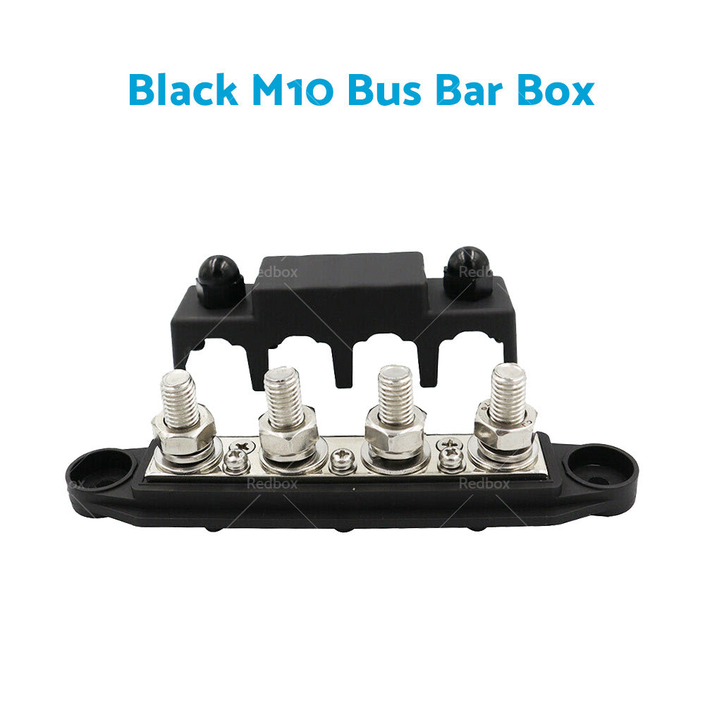 {{ 2PCS M10 4 Post 250A DC 48V Studs Bus Bar Power Distribution Box Terminal Block }} - Buy Car Parts Online at {{ Kaka Auto Parts }}.