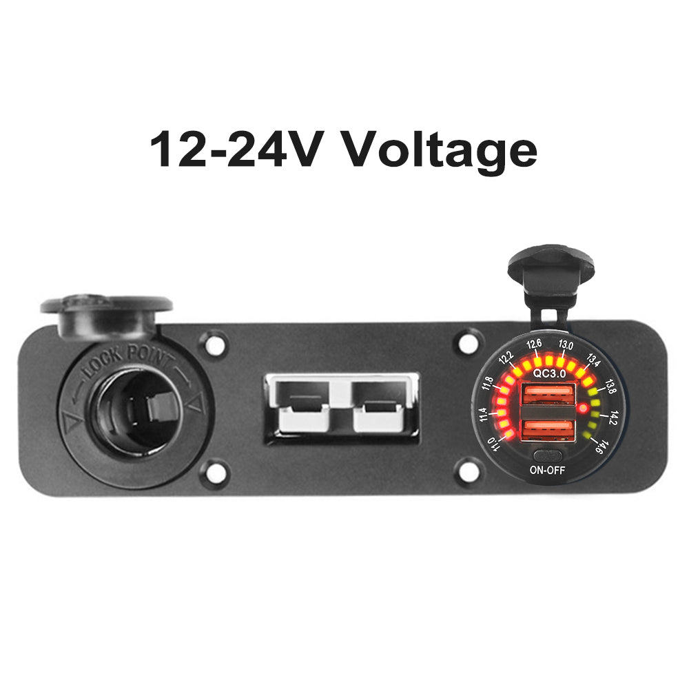 {{ 50 Amp Anderson Plug USB 3. 0 Cigarette Socket Flush Mount Recessed Plate REDARC }} - Buy Car Parts Online at {{ Kaka Auto Parts }}.