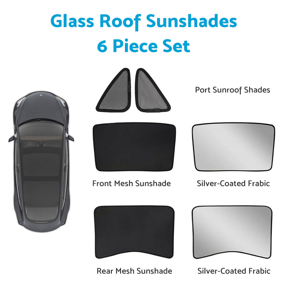 Front & Rear Sunroof Sun Shades Roof Protection Film Suitable For Tesla Model 3 2017-2021