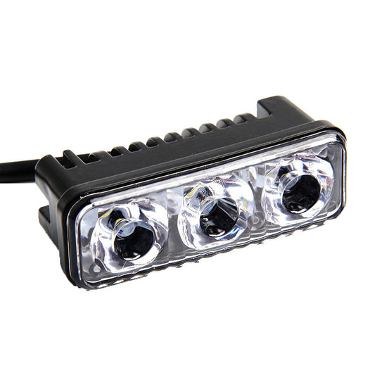 2x Super Bright 3-LED Daytime Running Lights (DRL) White Suitable For Universal Vehicles