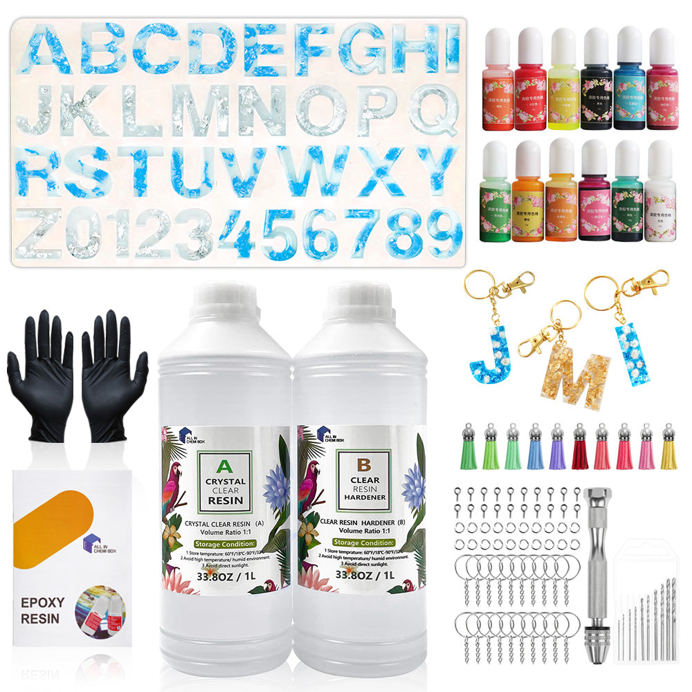 Epoxy Resin 1:1 AB Kit Craft Coating UV Color Pigment Paste Liquid Silicone Mold