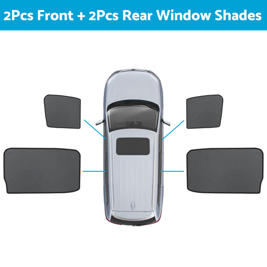Front Rear Window Sun Shade Magnetic Mesh Suitable For GWM UTE Cannon 2021-2024