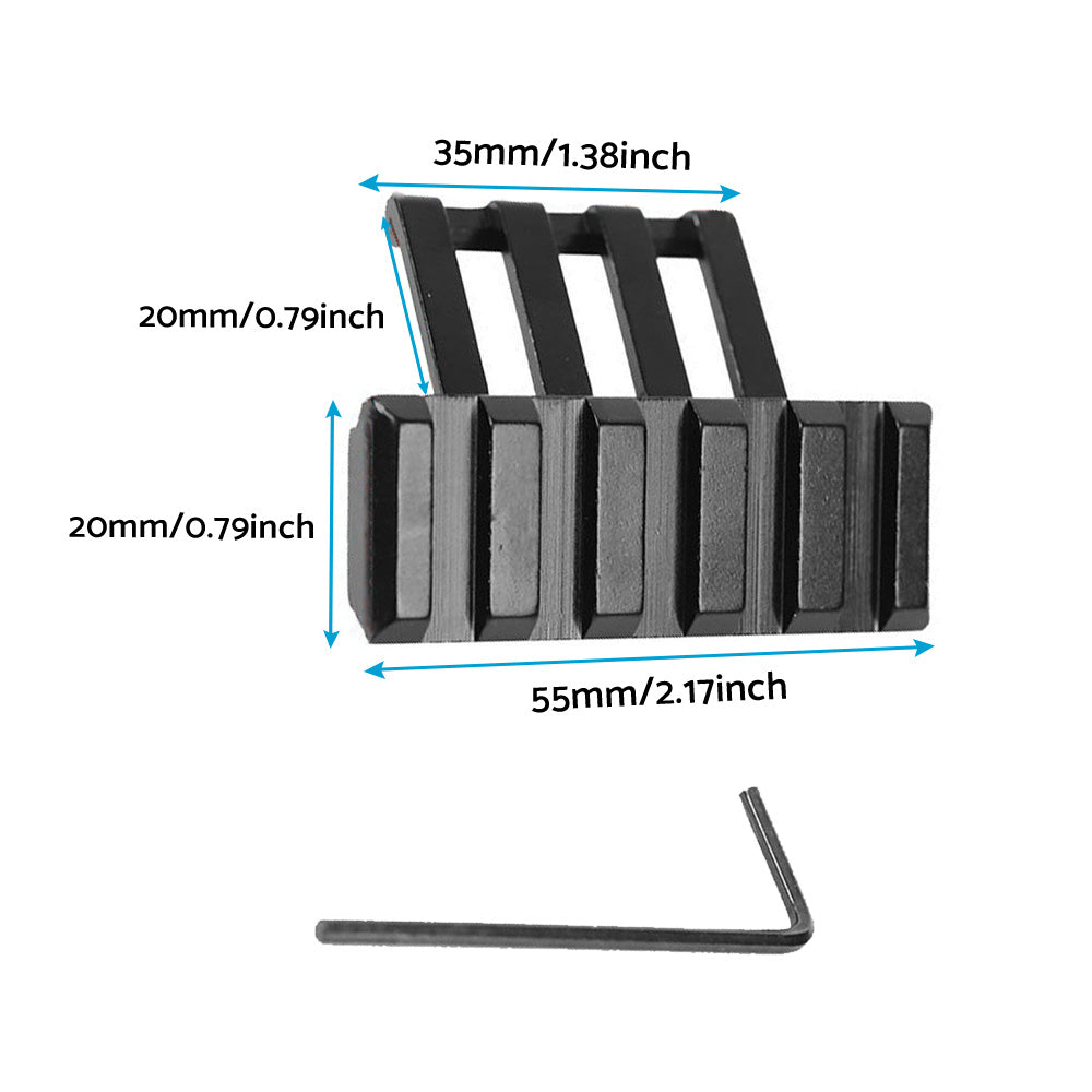 2x Low Profile Tactical 45° Offset Angle Mounts Suitable For Picatinny & Weaver Rails