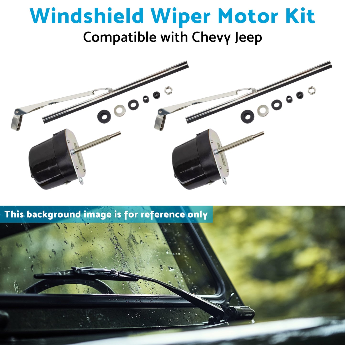 {{ Universal Windshield Wiper Motor Kit Suitable for Chevy Jeep Vintage Classic Car }} - Buy Car Parts Online at {{ Kaka Auto Parts }}.