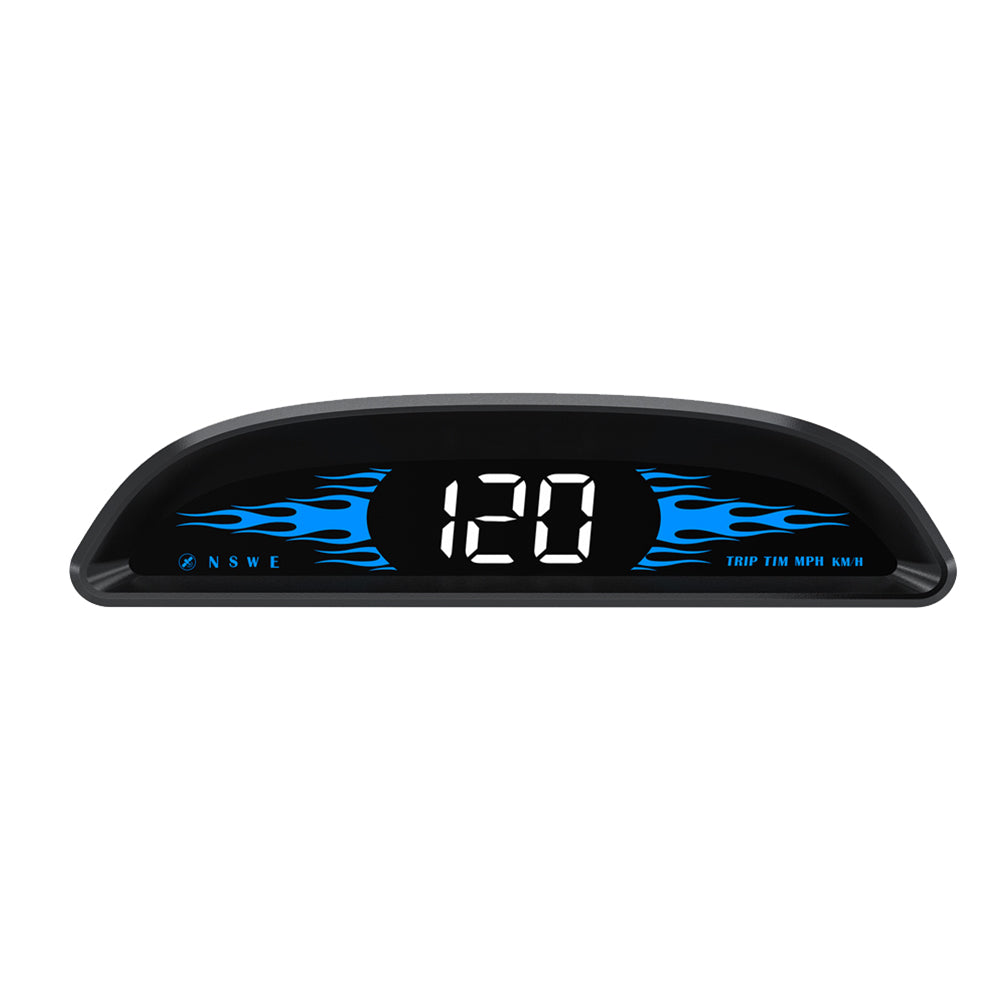 Car HUD Head-Up Display LCD Digital GPS Speedometer with Overspeed Alarm Universal