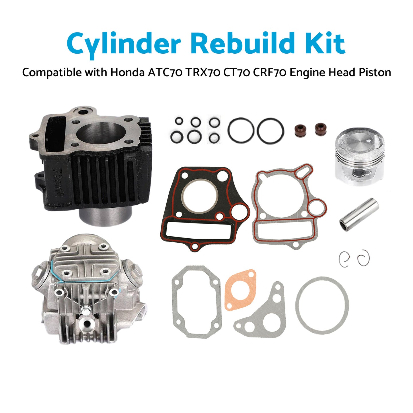 {{ Top End Rebuild Kit Suitable For Honda ATC70 TRX70 CT70 CRF70 Engine Head Piston }} - Buy Car Parts Online at {{ Kaka Auto Parts }}.