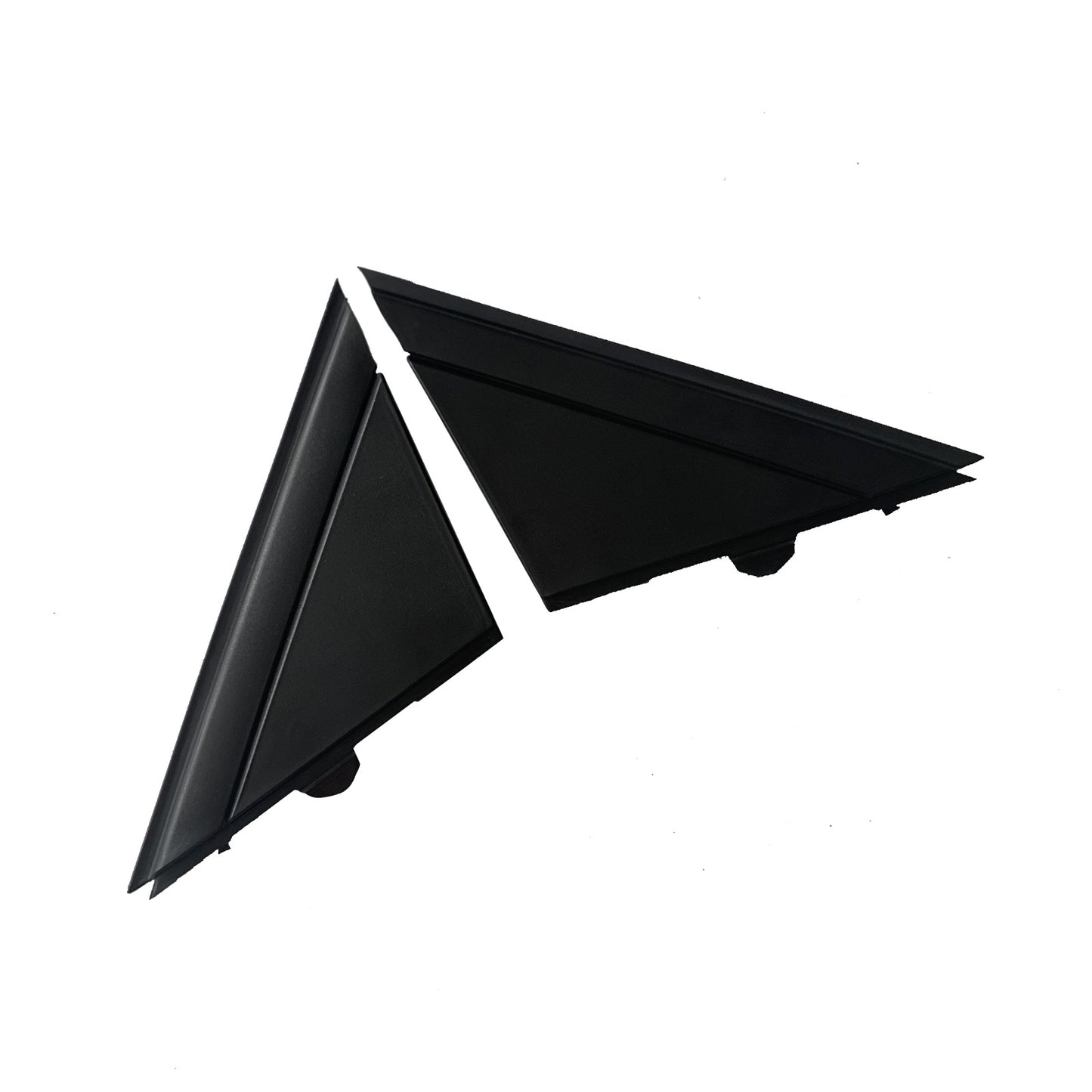 Matte Black Rear Mirror Triangle Trim Plate Suitable For Fiat 500 2012-2019