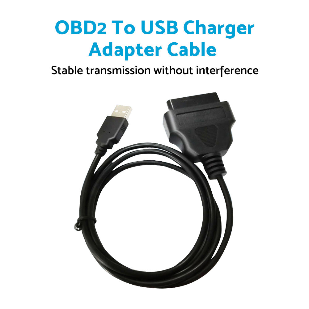 16-Pin OBD2 To USB Adapter Cable Connector Suitable For Vehicle Diagnostic Tool