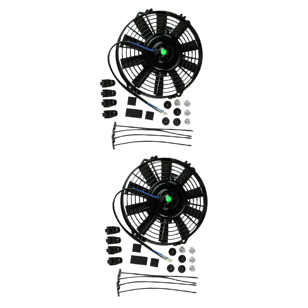 2x 9inch 12V 80W Electric Radiator Fan With Mounting Kit Suitable For Holden Commodore
