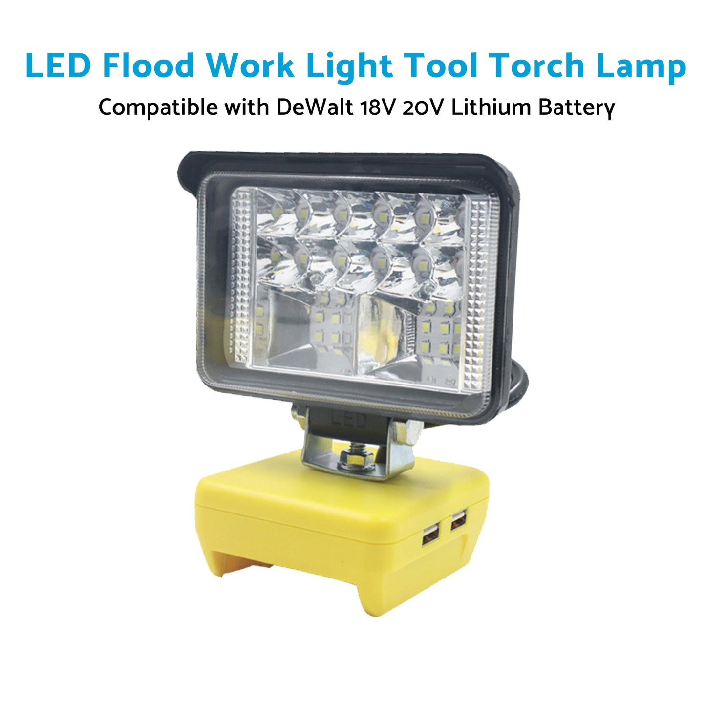 Torch Lamp LED Flood Work Light Tool Suitable for DeWalt 18V 20V Lithium Battery