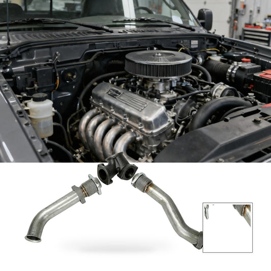 Exhaust Downpipe Suitable for Ford F-250 7.3L 99.5-03 Turbo Pedestal EBP Delete