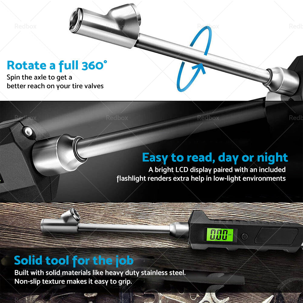 {{ 30 PSI Tire Pressure Guage Digital Car Bike Truck Air Meter Tester Tyre Gauge }} - Buy Car Parts Online at {{ Kaka Auto Parts }}.