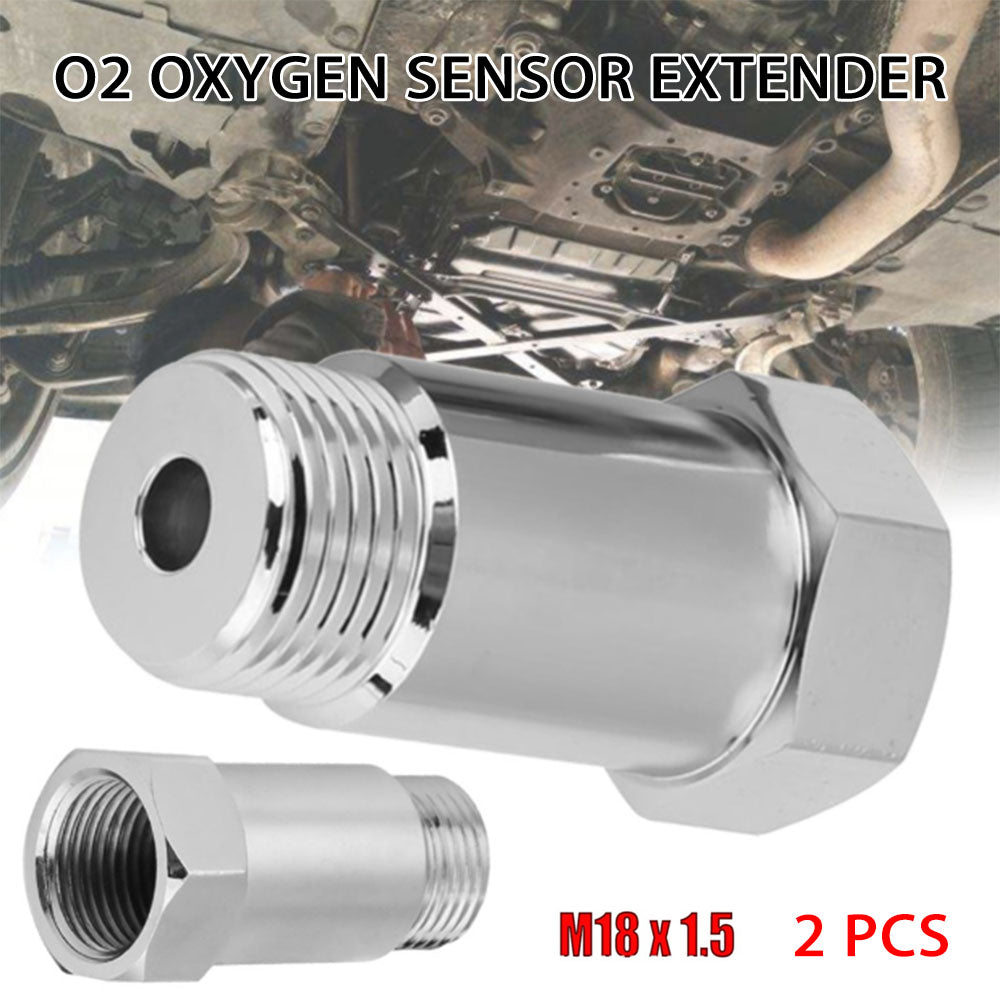 2x Oxygen Sensor Extender Spacer M18 x 1.5 Bung Adapter Suitable For OBD2 Vehicles