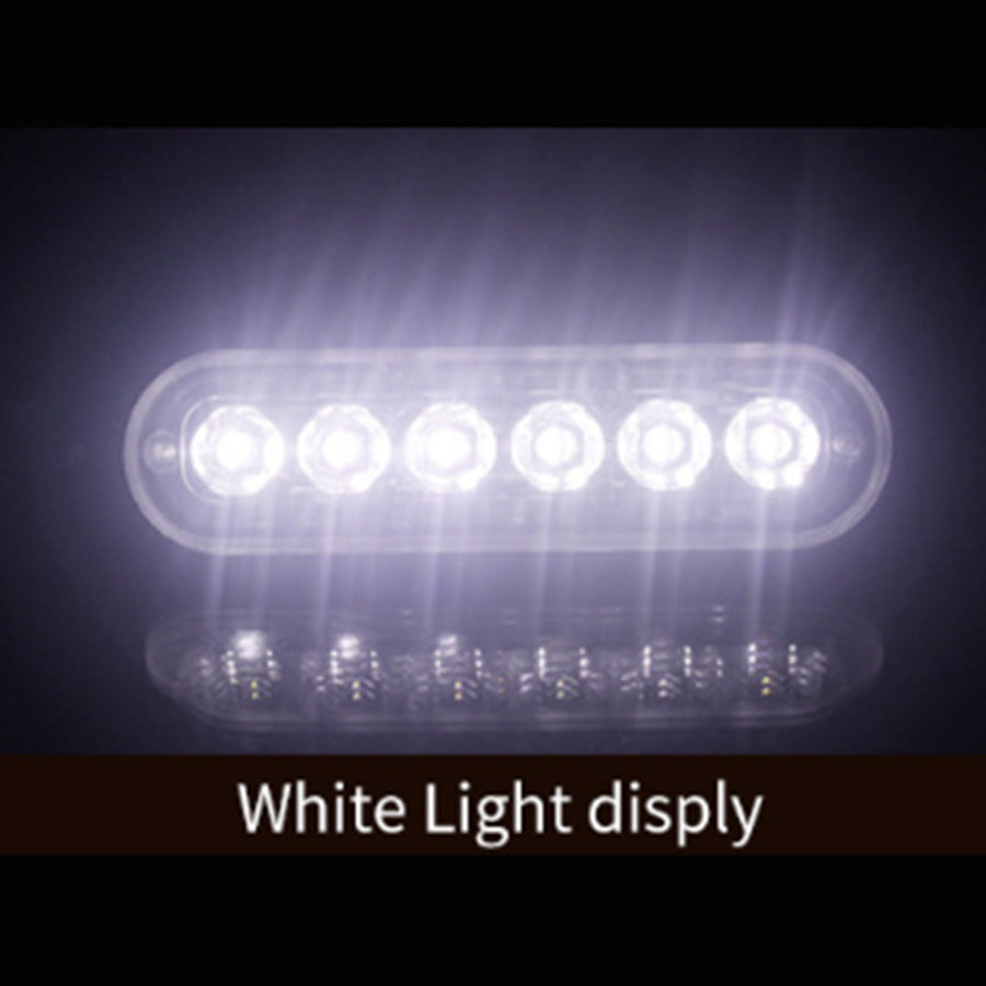 4x 6 LED Strobe Flash Light Emergency Warning Lamp Yellow Suitable For Car Truck