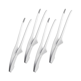 compare product 4x Korean & Japanese BBQ Self-Standing Grill Tongs Suitable For Non-Slip Cooking