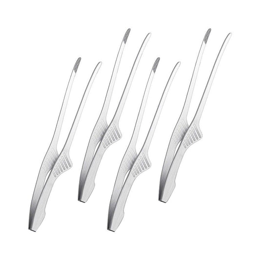 4x Korean & Japanese BBQ Self-Standing Grill Tongs Suitable For Non-Slip Cooking