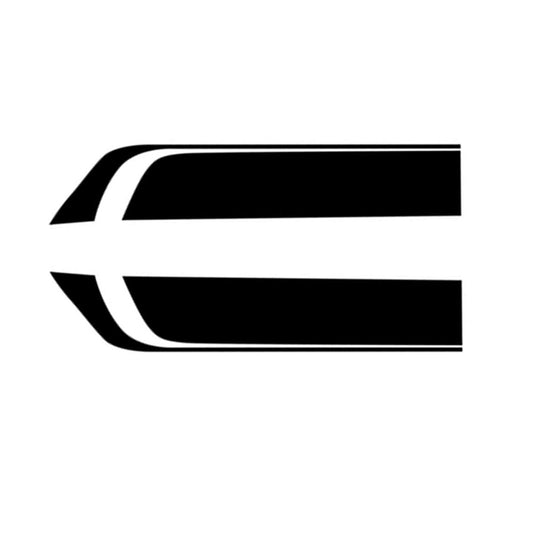 2x Wide Black Racing Car Hood Stripe Decals Vinyl Bonnet Stickers Suitable For Universal Cars