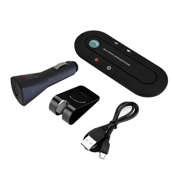 compare product Bluetooth Handsfree Speaker MP3 Player With Sun Visor Clip & Car Charger Suitable For Universal Cars