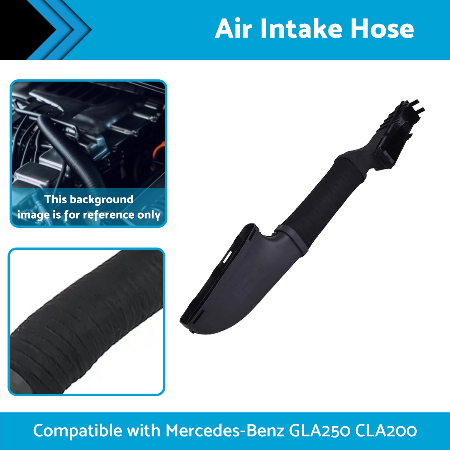 {{ Black Air Intake Hose Suitable for Mercedes-Benz GLA250 CLA A 200 B 200 }} - Buy Car Parts Online at {{ Kaka Auto Parts }}.