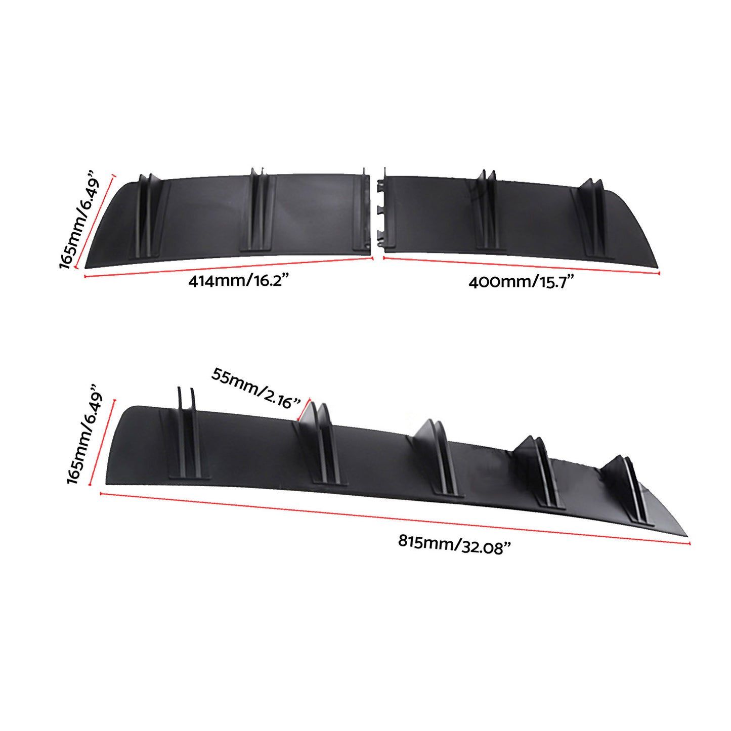 Rear Diffuser Suitable For Mitsubishi Lancer CJ / CF Sedan Bumper Spoiler