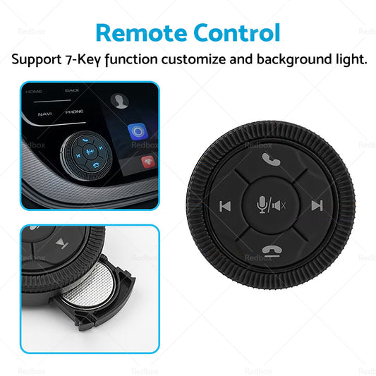 Universal 7-Key Wireless Steering Wheel Remote Control Knob Suitable For Car Auto Accessory