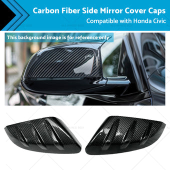 compare product 2x Carbon Fiber Side Mirror Cover Caps Suitable for 16-21 Honda Civic