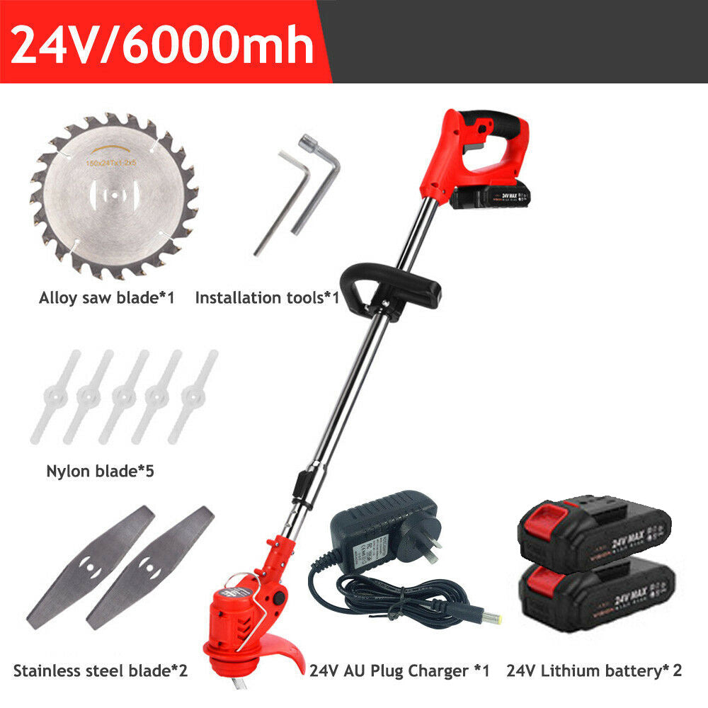 {{ 1/2 Battery Cordless Grass Trimmer Lawn Electric Whipper Snipper Strimmer 7Blade }} - Buy Car Parts Online at {{ Kaka Auto Parts }}.