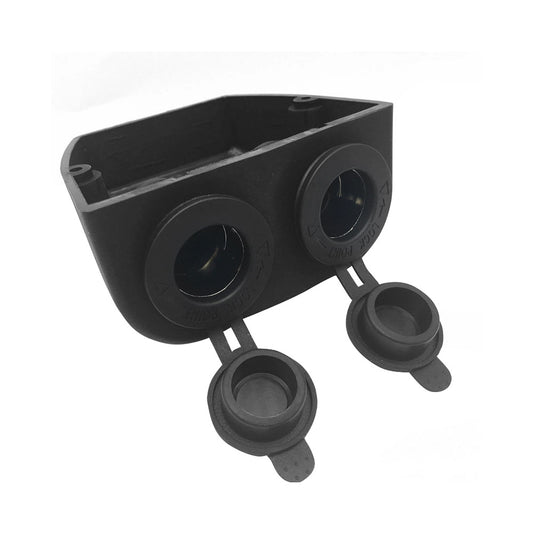 12V-24V Dual Port Surface Mount Cigarette Lighter Suitable for Car Boat Caravan RV