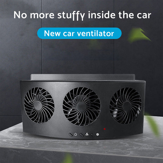 Car Exhaust Window Fan Cooler Air Vent Suitable For Vehicle Cooling with 3 Adjustable Heads