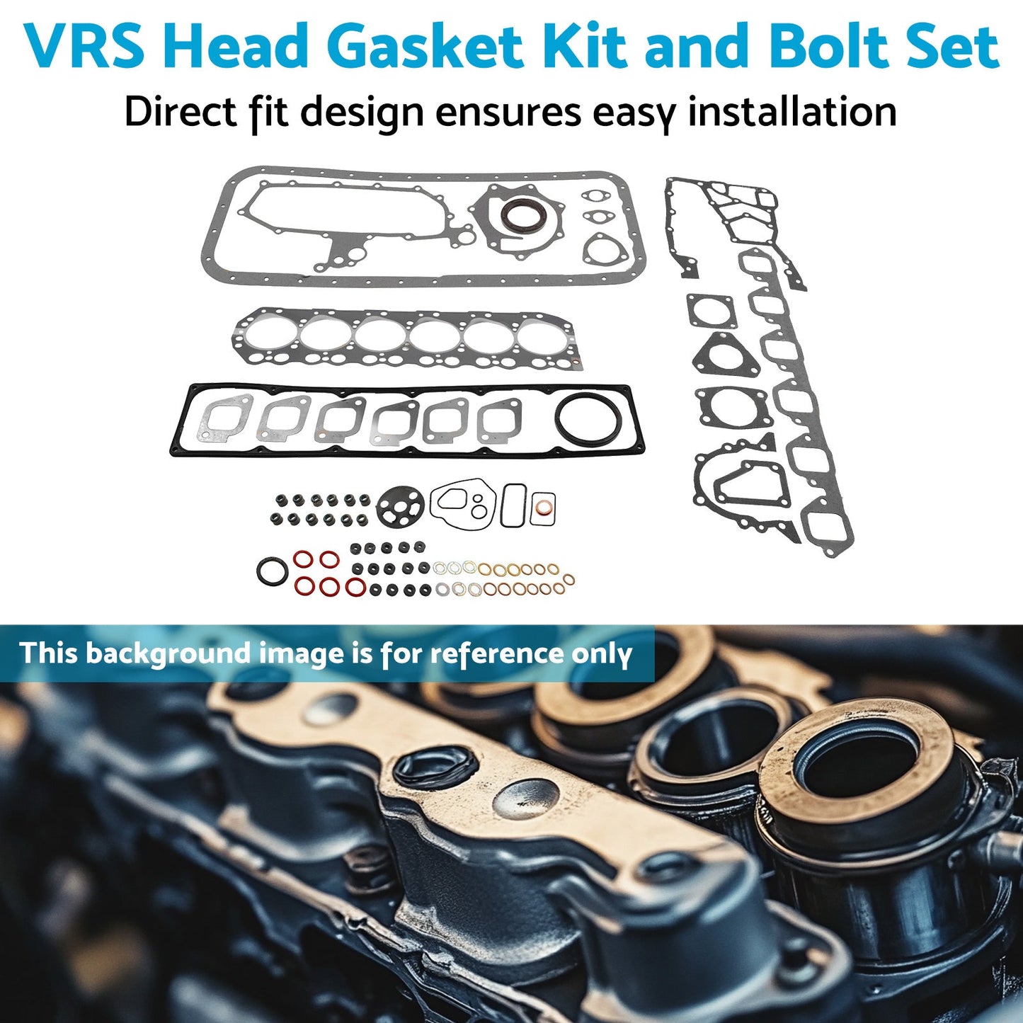 VRS Head Gasket Kit & Bolt Set Suitable For Nissan TD42 Patrol GQ GU Y60 Y61 4.2