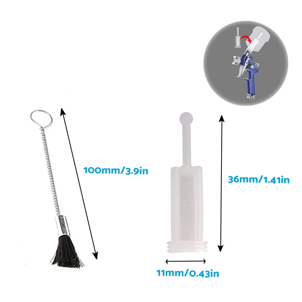 17PCS Spray Gun Cleaning Brush Kit Suitable For All Spray Gun Systems