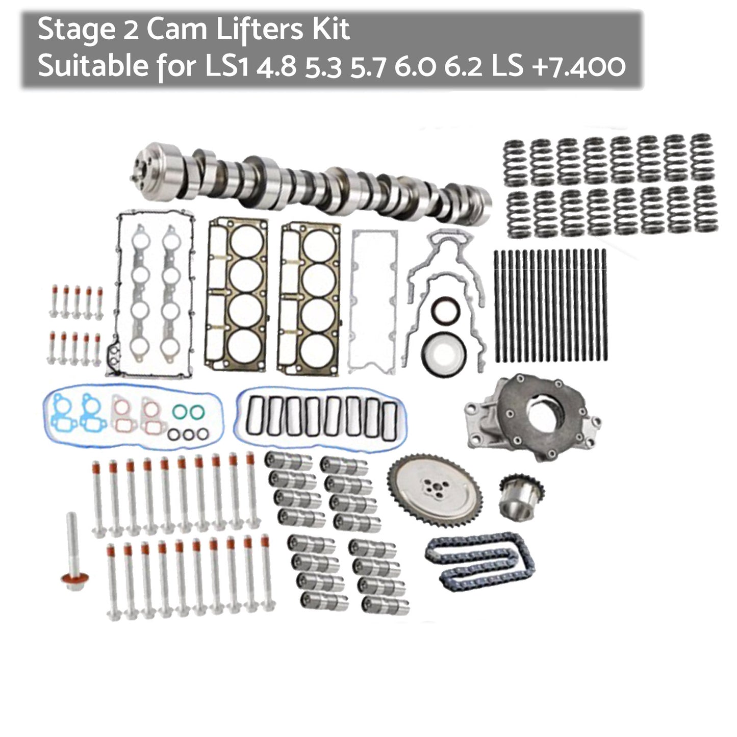 Stage 2 Cam Lifters Kit Suitable For LS2 V-8 6.0 05-09 LS3 V-8 6.3 08-13