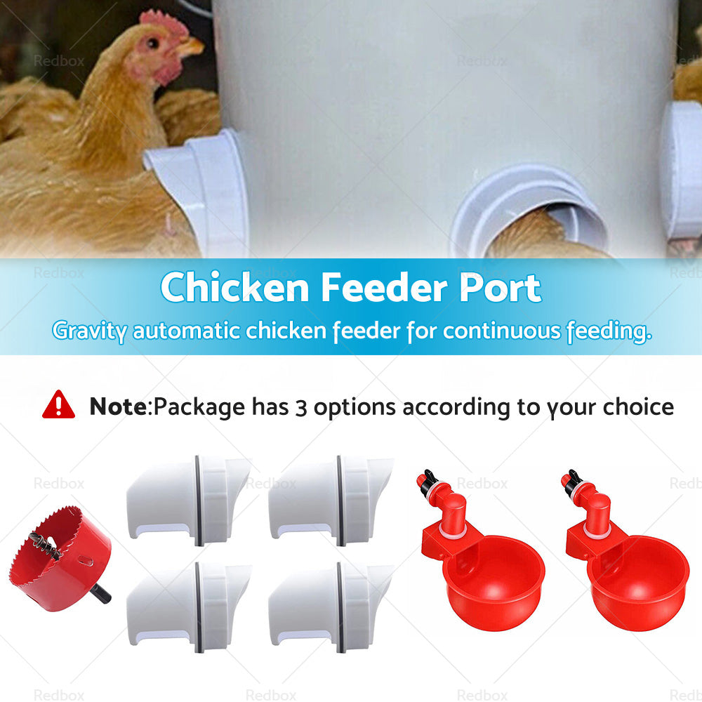 Chicken Feeder DIY Port PVC Gravity Fed Chicke Feeder