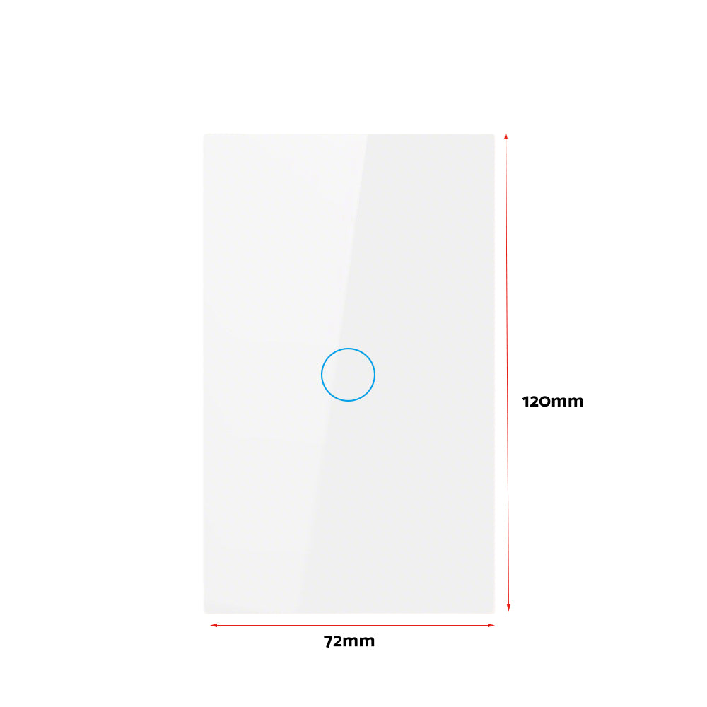 1Piece 1/2/3 Gang Touch Wall Light Switch LED 1 Way Touch Glass Switch