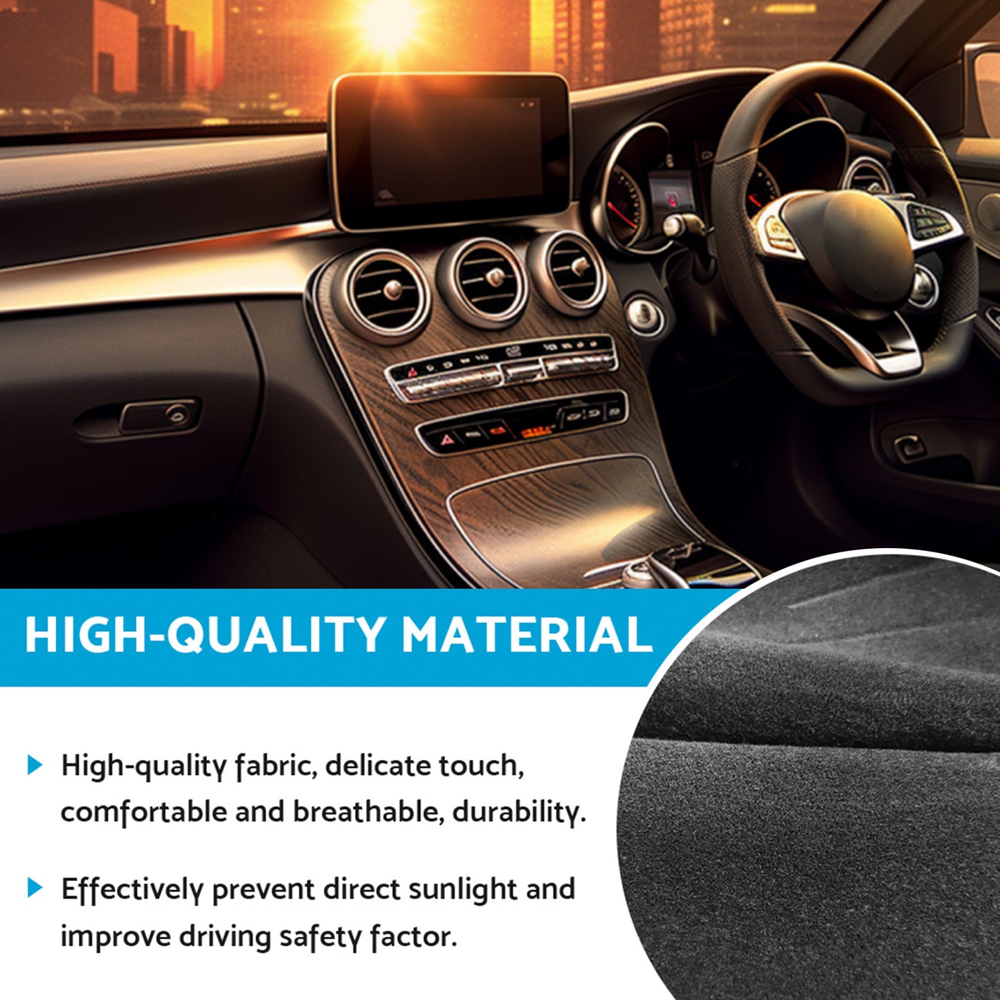 Dashboard Dash Mat Suitable For Mercedes-Benz C-Class W204 2011-2014