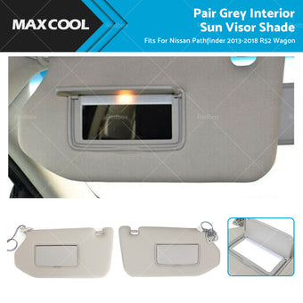 compare product RH LH Interior Sun Visor Shade Grey Fits For Nissan Pathfinder 13-18 R52 Wagon