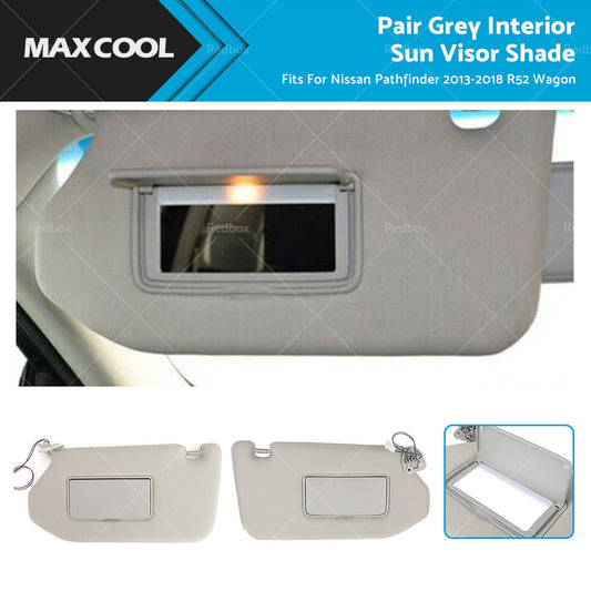 {{ RH  LH Interior Sun Visor Shade Grey Fits For Nissan Pathfinder 13-18 R52 Wagon }} - Buy Car Parts Online at {{ Kaka Auto Parts }}.