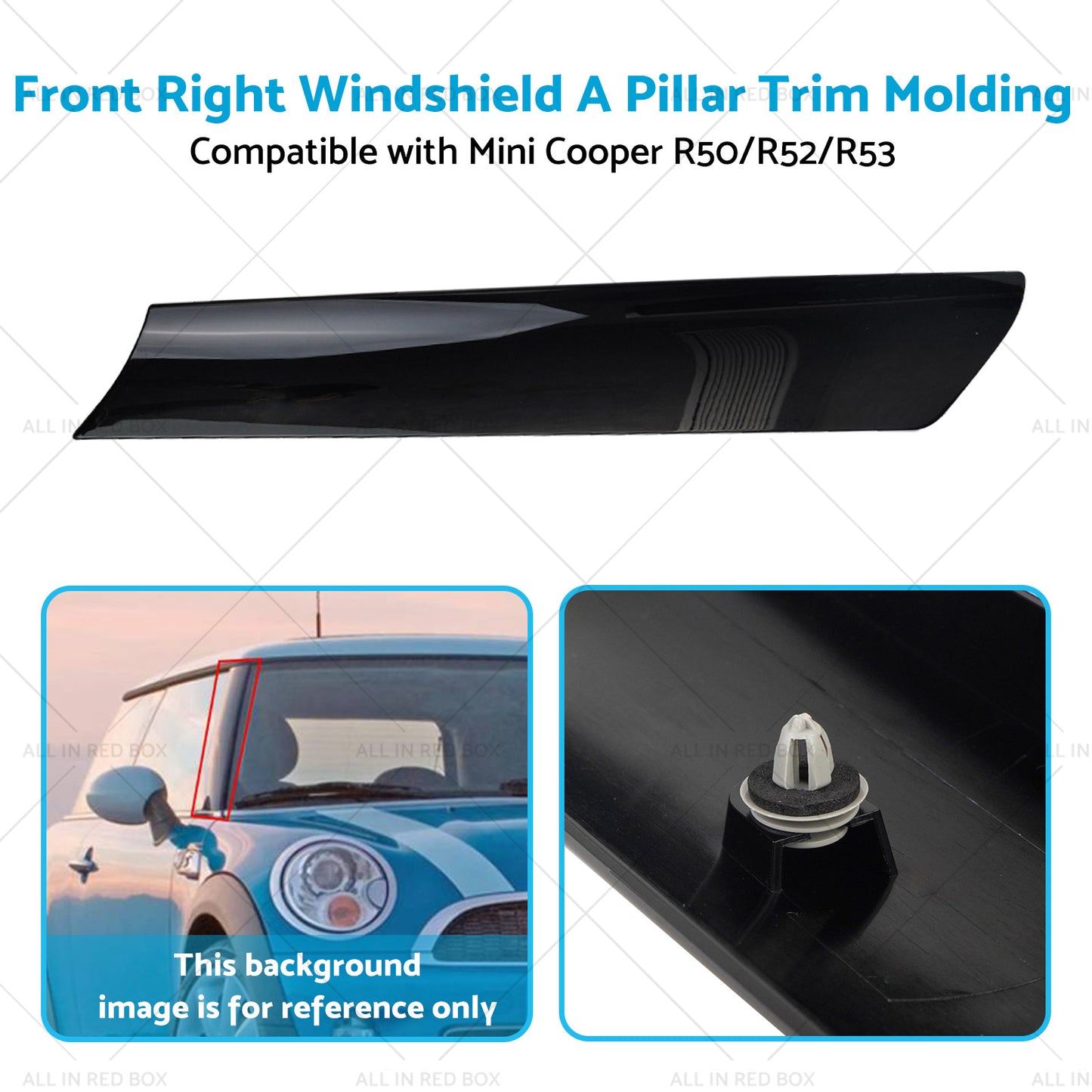 {{ Windshield A Pillar Trim Molding Front Right Suitable for BMW Mini R53 R50 R52 }} - Buy Car Parts Online at {{ Kaka Auto Parts }}.