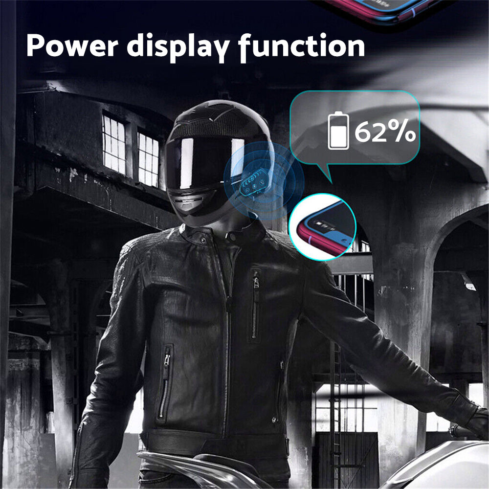 Bluetooth-5. 0 Wireless Motorcycle Helmet Headset Intercom Motorbike Headphone