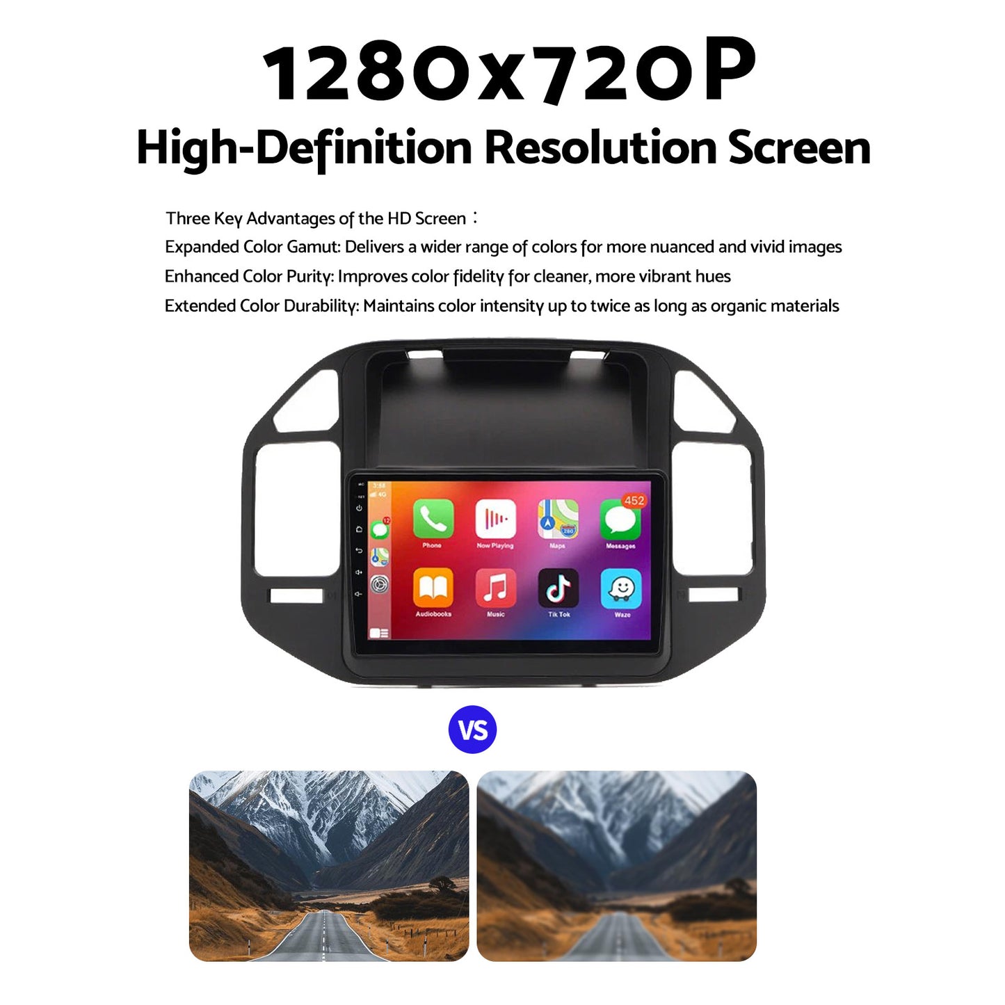 9in Android 14 Suitable for Pajero 2000-06 Apple CarPlay GPS 4+64G