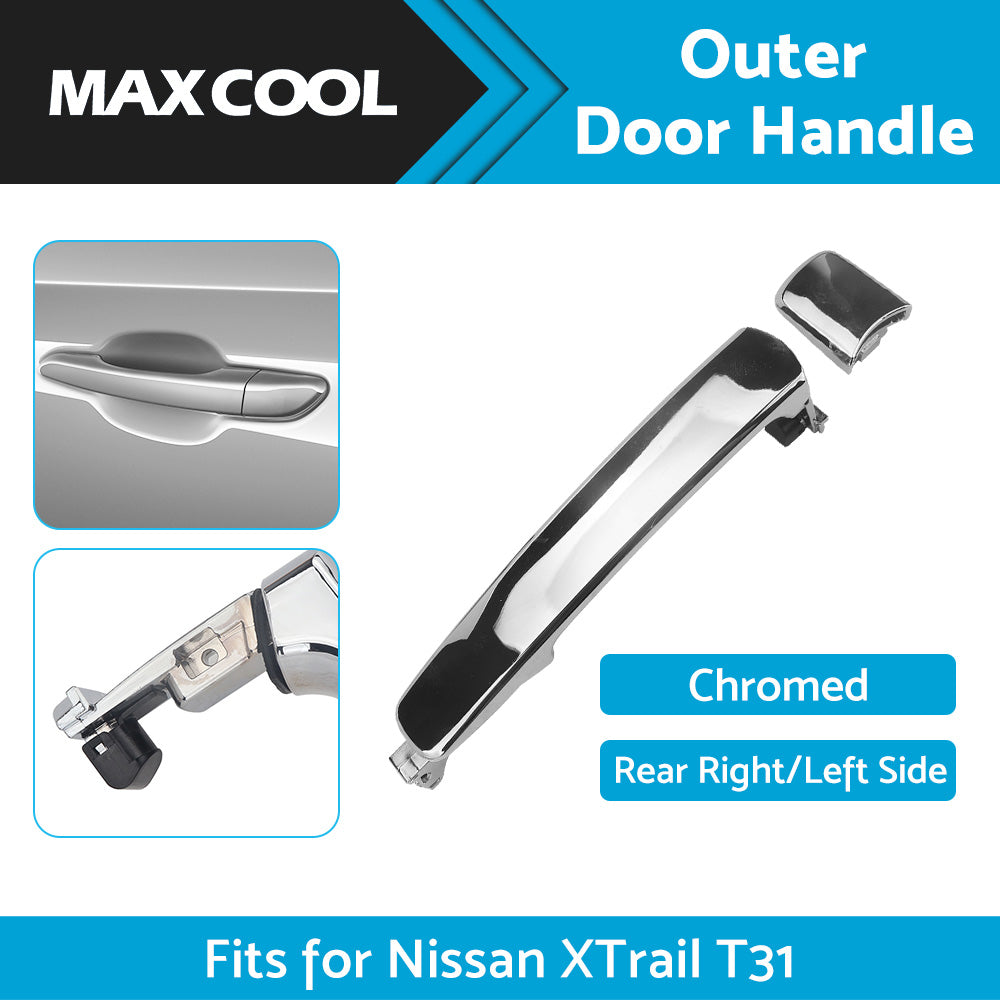 {{ For Nissan XTrail T31 2007-2013 REAR LH Left  or  RH Right Outer Door Handle Chrome }} - Buy Car Parts Online at {{ Kaka Auto Parts }}.