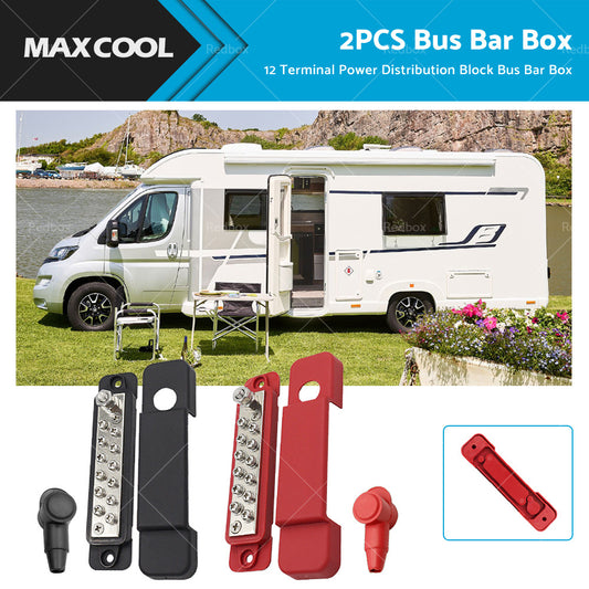 {{ 2pcs 12 Terminal Power Distribution Block Bus Bar DC 48V 12P Wiring Bars AU }} - Buy Car Parts Online at {{ Kaka Auto Parts }}.