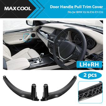 compare product LHRH Front or Rear Door Handle Pull Trim Cover Black For BMW X5 E70 X6 E71 E72