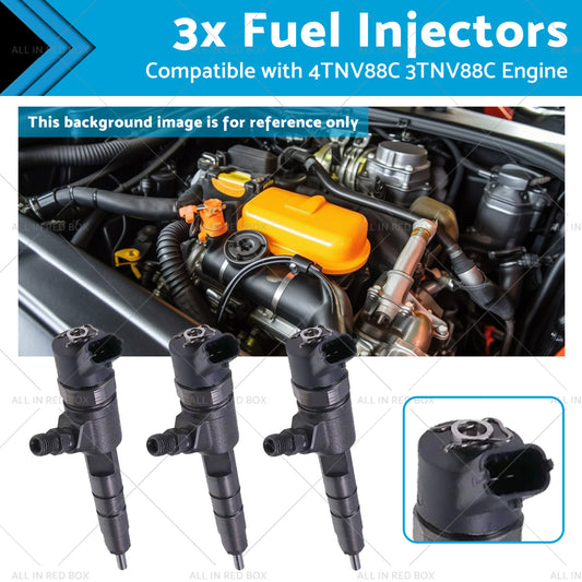 {{ 3x Fuel Injectors Suitable for 4TNV88C 3TNV88C Engine 129A00-53100 0445110463 }} - Buy Car Parts Online at {{ Kaka Auto Parts }}.